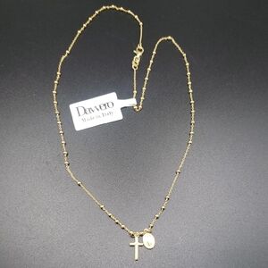 Davvero Italian Gold Plated 925 Sterling 18" Rosary Necklace